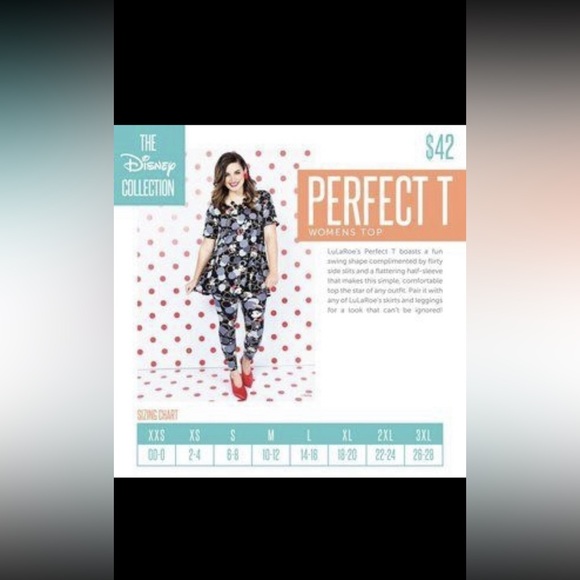 LuLaRoe Disney Perfect T in Black and White Castle Print - Picture 10 of 10